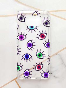 Чохол з потовщеними кутами для Xiaomi Poco X3 :: Різнокольорові очі (принт 336)