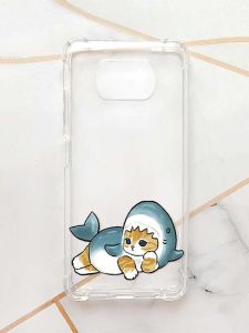 Чохол з потовщеними кутами для Xiaomi Poco X3 :: Котик акула (принт 355)