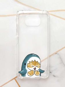 Чохол з потовщеними кутами для Xiaomi Poco X3 :: Котик Акула (принт 376)