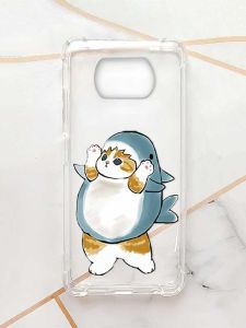 Чохол з потовщеними кутами для Xiaomi Poco X3 :: Котик акула (принт 379)