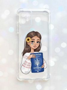 Чохол з потовщеними кутами на Motorola Moto G32 :: Дівчина з паспортом (принт 12)