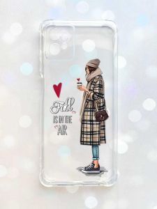 Чохол з потовщеними кутами на Motorola Moto G32 :: Дівчина з кавою (принт 59)