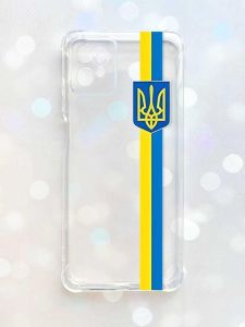 Чохол з потовщеними кутами на Motorola Moto G32 :: Стрічка Україна (принт 253)