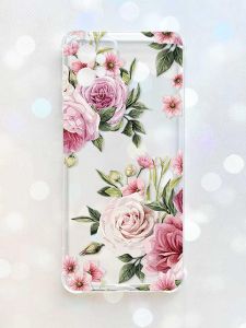 Чохол з потовщеними кутами на Motorola Moto G32 :: Рожеві квіти (принт 287)