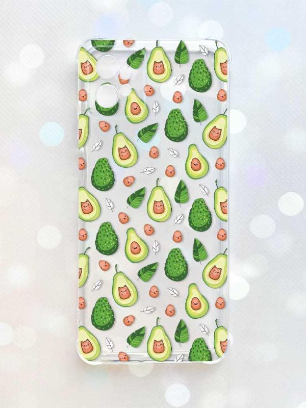 Чохол з потовщеними кутами на Motorola Moto G32 :: Авокадо з котиками (принт 301)