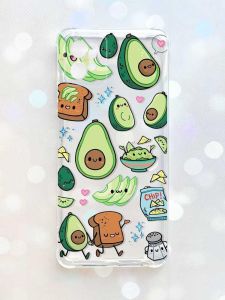 Чохол з потовщеними кутами на Motorola Moto G32 :: Милі авокадо каваї (принт 305)