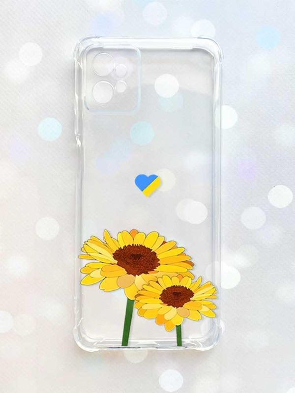 Чохол з потовщеними кутами на Motorola Moto G32 :: Жовті квіти (принт 364)