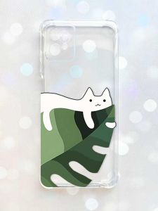 Чохол з потовщеними кутами на Motorola Moto G32 :: Кіт на листку (принт 367)