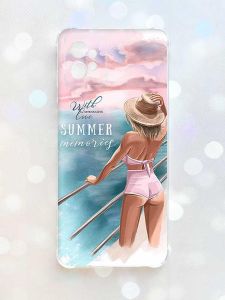 Чохол з потовщеними кутами на Motorola Moto G32 :: Дівчина та море (принт 57)