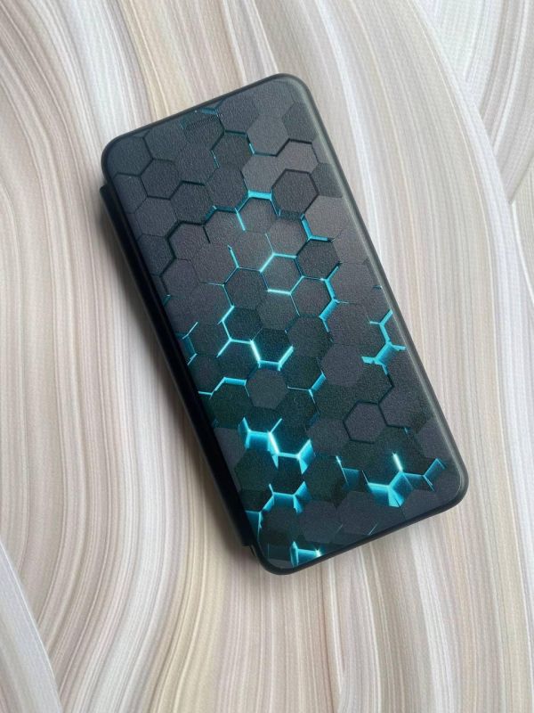 Чохол-книжка з малюнком для Xiaomi Redmi 13C/Poco C65 Чорний :: Соти 3D (принт 357)