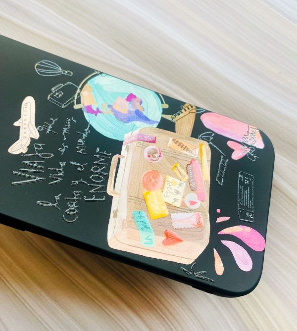 Матовий чорний чохол на Samsung Galaxy A32 :: Настрій подорожувати (принт 329)