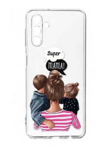 Прозорий чохол на Samsung Galaxy A35 5G (A356) :: Супер Мама (принт 29)