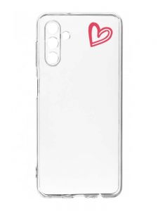Прозорий чохол на Samsung Galaxy A35 5G (A356) :: Сердечко червоне (принт 46)