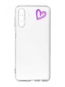 Прозорий чохол на Samsung Galaxy A35 5G (A356) :: Сердечко фіолетове (принт 47)