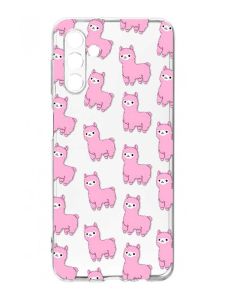 Прозорий чохол на Samsung Galaxy A35 5G (A356) :: Лами рожеві (принт 101)