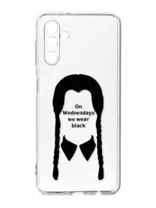 Прозорий чохол на Samsung Galaxy A35 5G (A356) :: Силует з косичками. Венздей (принт 205)