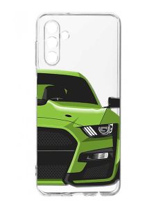 Прозорий чохол на Samsung Galaxy A35 5G (A356) :: Авто зелене (принт 230)