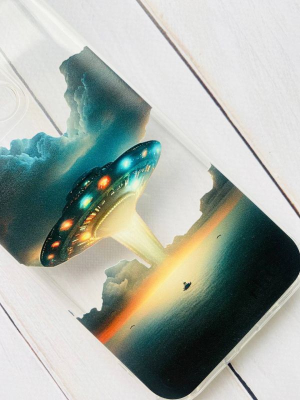 Прозорий чохол на Samsung Galaxy A35 5G (A356) :: Тарілка UFO (принт 241)