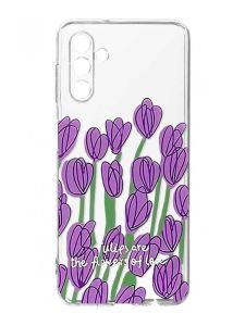Прозорий чохол на Samsung Galaxy A35 5G (A356) :: Тюльпани (принт 265)