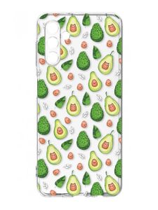 Прозорий чохол на Samsung Galaxy A35 5G (A356) :: Авокадо з котиками (принт 301)