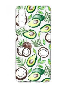 Прозорий чохол на Samsung Galaxy A35 5G (A356) :: Авокадо і кокос (принт 303)