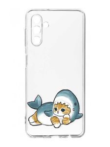 Прозорий чохол на Samsung Galaxy A35 5G (A356) :: Котик акула (принт 355)