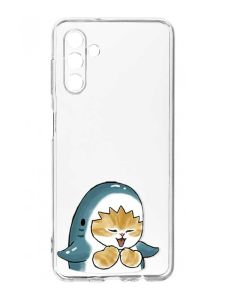 Прозорий чохол на Samsung Galaxy A35 5G (A356) :: Котик Акула (принт 376)