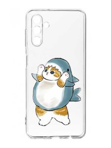 Прозорий чохол на Samsung Galaxy A35 5G (A356) :: Котик акула (принт 379)