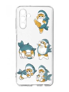 Прозорий чохол на Samsung Galaxy A35 5G (A356) :: Котики акули (принт 381)