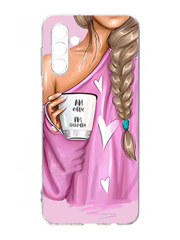 Чохол на Samsung Galaxy A35 5G (A356) :: Дівчина з кавою (принт 58)