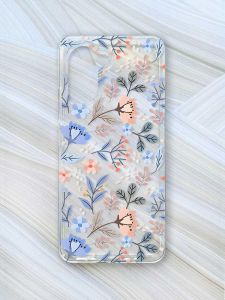 Прозорий чохол на Realme C33 :: Квітковий фон (принт 371)