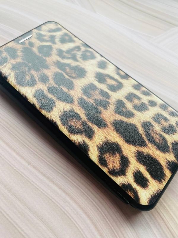 Чохол-книжка з малюнком для Xiaomi Redmi 9A Чорний :: Леопардовий дизайн (принт 383)