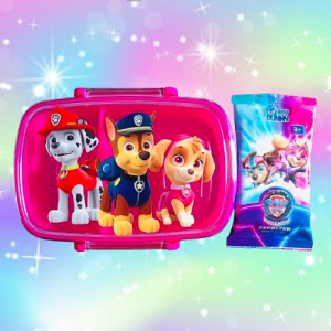 Подарунковий набір Ланч бокс рожевий 800 мл та вологі серветки (дизайн 10_2)