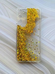 Чохол з плаваючими блискітками на Samsung Galaxy A05s (A057) Золотий