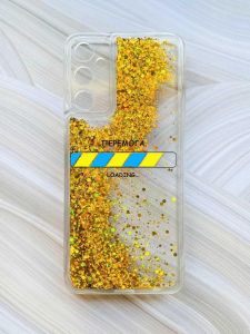 Чохол з плаваючими блискітками на Samsung Galaxy A14 5G Золотий :: Перемога Завантаження (принт 88)