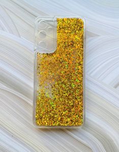 Чохол з плаваючими блискітками на Samsung Galaxy A15 (A155) Золотий