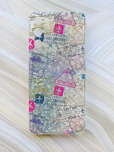 Чохол з плаваючими блискітками на Samsung Galaxy A34 5G (A346) Сріблястий :: Подорожі. Штампи (принт 316)