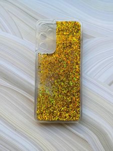 Чохол з плаваючими блискітками на Samsung Galaxy A34 5G (A346) Золотий