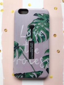 Силіконовий чохол з підставкою і кріпленням для iPhone 6+/6 Plus Листя