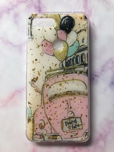 Силіконовий чохол з блискітками для Xiaomi Мі 8 lite (Машина)