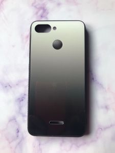 Силіконовий чохол зі скляною задньою панеллю для Xiaomi Redmi 6 Gray