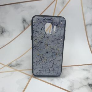 Силіконовий чохол з блискітками для Samsung Galaxy J2 Pro 2018 J250 Білий
