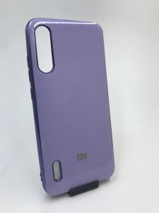 Силіконовий глянцевий чохол з логотипом для Xiaomi Mi A3 CC9e Бузковий
