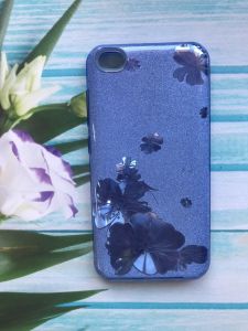 Силіконовий чохол Shine Silicone Case для Xiaomi Redmi Go Блакитний з квітами