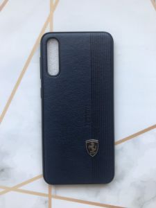 Силіконовий чохол з емблемою авто для Samsung Galaxy А50 (2019) А505 Синій