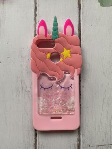 Силіконовий чохол 3D з рухливими блискітками на Xiaomi Redmi 6 Рожевий