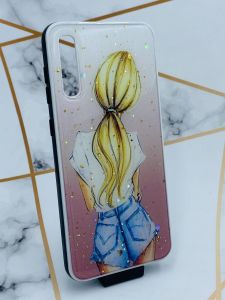Силіконовий чохол із блискітками для Samsung Galaxy A50 2019 A505F A30S Дівчина зі спини