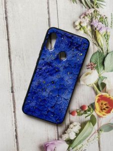 Мармуровий силіконовий чохол з блискітками для Xiaomi Redmi 6 Pro / A2 lite Синій