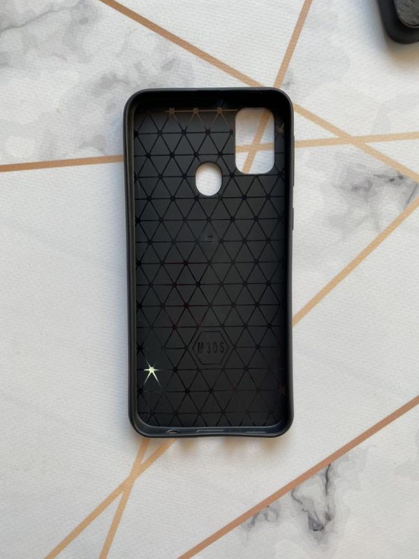 Силіконовий чохол з тисненням для Samsung Galaxy M30s Чорний