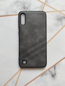 Силіконовий чохол з тисненням для Samsung Galaxy А10 (2019) / А105 Сірий